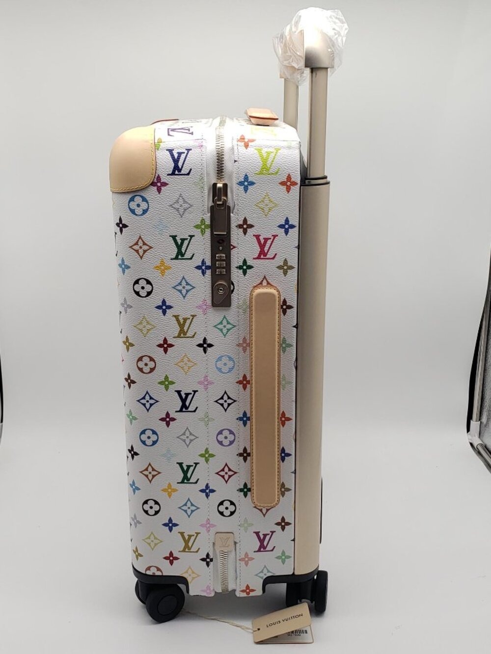 Authentic Louis Vuitton White Multicolor Spinner Carry-On Horizon 55 Murakami - Picture 6 of 16